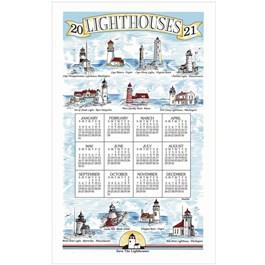 Lighthouses Towel Calendar - 2024 Cloth Calendar