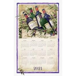 Wine Country Calendar Towel - Kitchen Calendar Towel