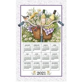 Wine Basket Towel Calendar - Vintage Calendar Towels