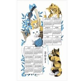 Curious Kittens Towel Calendar - Calendar Towels 2024 Cats