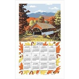 Covered Bridge Towel Calendar - 2024 Cloth Calendar